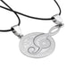 High-Quality 316 Stainless Steel Geometric Music Symbol Pendant Necklace - Simple Design with Leather Rope