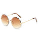 Exquisite Floral Rimless Sunglasses: Fashion Luxury for Women & Men