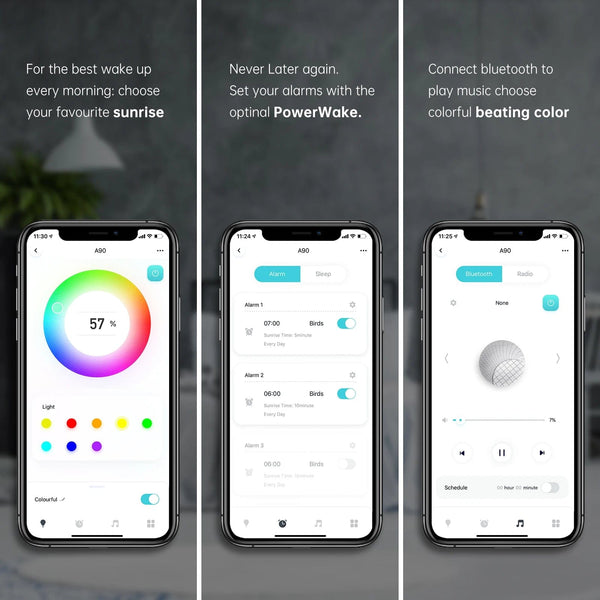 EDUP A90 Smart Sunrise Wake-Up Light Alarm Clock