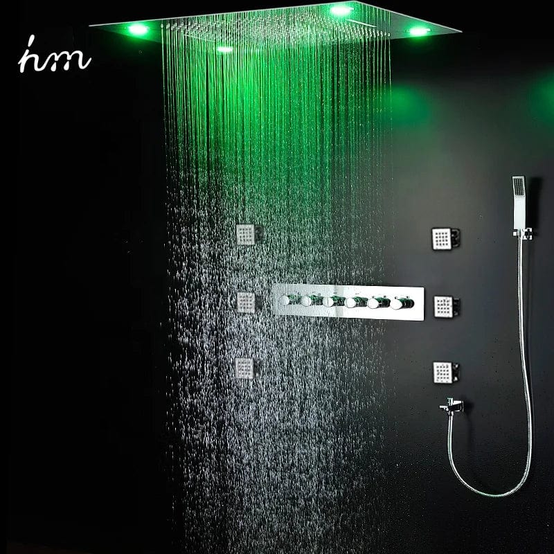 Thermostatic Comfort: Elevate Your Bathroom with the HM LED High Flow Shower Faucet