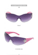 Luxury Rimless Sunglasses: Retro Cutting Lens, Gradient Shades for Men and Women