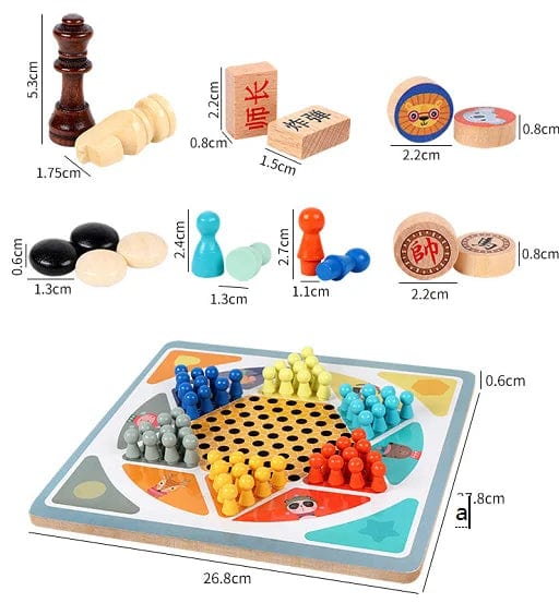 Elegance Redefined: Luxury Wooden Chess Board Games Sets for 2, 3, or 4 Players