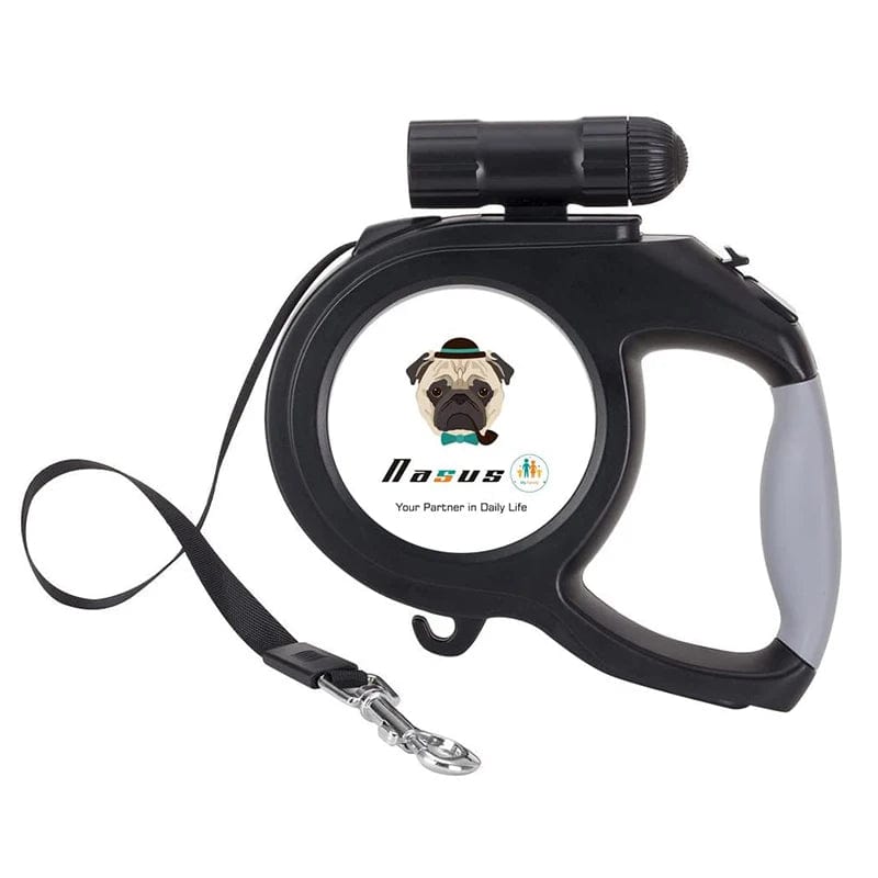 Retractable Dog Leash for Dogs up to 100lbs with Detachable Light