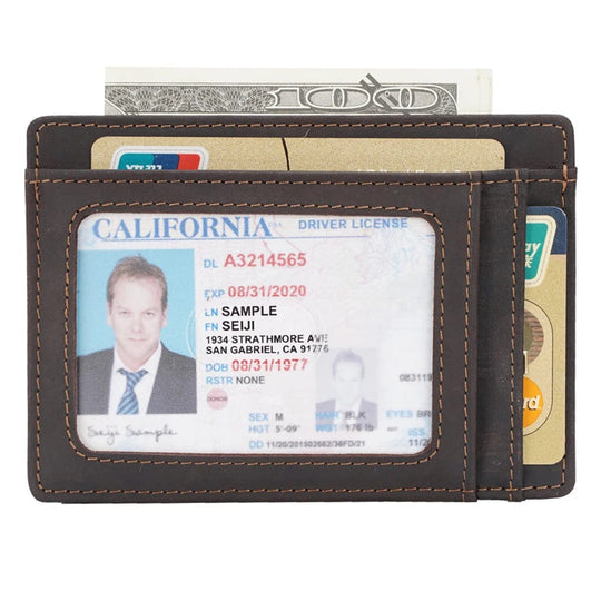 Modern Minimalism: RFID Front Pocket Wallet - Genuine Leather for the Modern Man
