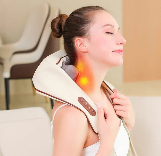 Revitalize Your Day: Electric Shiatsu Neck and Shoulder Relaxer - Cervical Massager with Heated Comfort