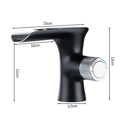 Innovative Design: Elevate Your Bathroom with a Smart Digital Tap in Chrome or Black Finish
