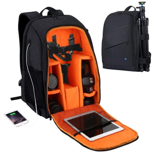 Ultimate Protection: Dual Shoulders Camera Bag with Rain Cover for On-the-Go Creativity