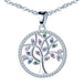 Gift for Mom: 925 Sterling Silver Tree of Life Pendant Necklace for Women