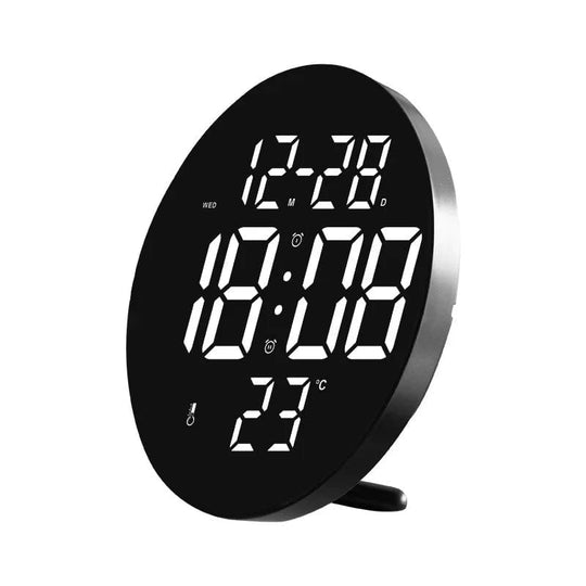 Modern Minimalist LED Digital Wall Clock: Enhance Home Decor with Calendar and Temperature Display