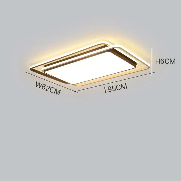 Clean Elegance: Living Room Ceiling Lights - Rectangular LED Lamp for Simple and Stylish Home Illumination