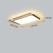 Clean Elegance: Living Room Ceiling Lights - Rectangular LED Lamp for Simple and Stylish Home Illumination