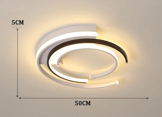 Nordic Elegance Illuminated: Modern Dimmable Round Aluminum LED Lighting for Living Room and Bedroom