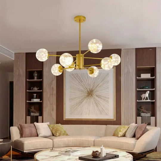 Luxury Illumination: Nordic LED Living Chandelier - Modern Light for Bedrooms and Dining Rooms