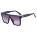 Unisex Fashion Ladies Square Sunglasses Women Oversized Shades Vintage Brand Designer Silver Mirror Sun Glasses