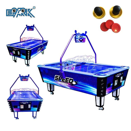 Coin-Operated Competition: Large Double Game Machine for Ultimate Air Hockey Thrills