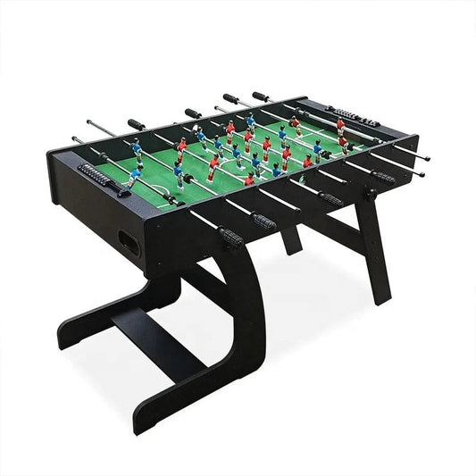 Indoor Soccer Thrills Await: 4FT Foosball Table with Folding Legs for Family-Friendly Matches