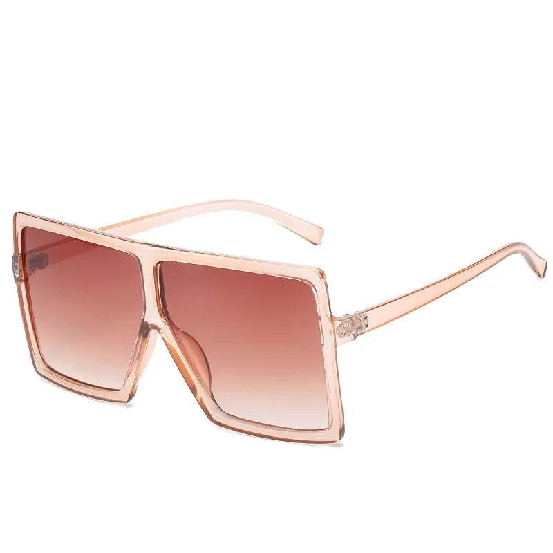 Luxury Fashion: Trendy Designer Oversized Square Sunglasses with Big Frames for Ladies