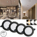 Dimmable LED Ceiling Lamp with Recessed Black Downlights - Perfect for Living Rooms and Bedrooms - 5W Fixture Light at 110V