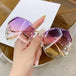 Latest Oval Sunglasses: Luxury Metal Square Frames with Diamond Lens Inlay for Women