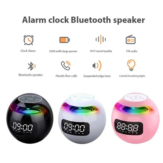 Portable Multifunctional Smart Mini Clock: Colorful Subwoofer Wireless Speaker