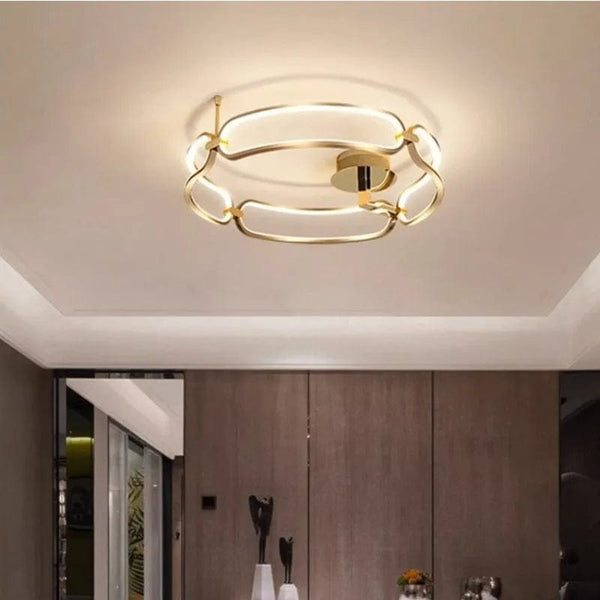 Nordic bedroom light luxury modern simple living room lamps led round room ceiling light