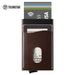 Smart Style Companion: TILONSTAR Leather Aluminum Wallet with Pop-Up Card Case for Modern Men