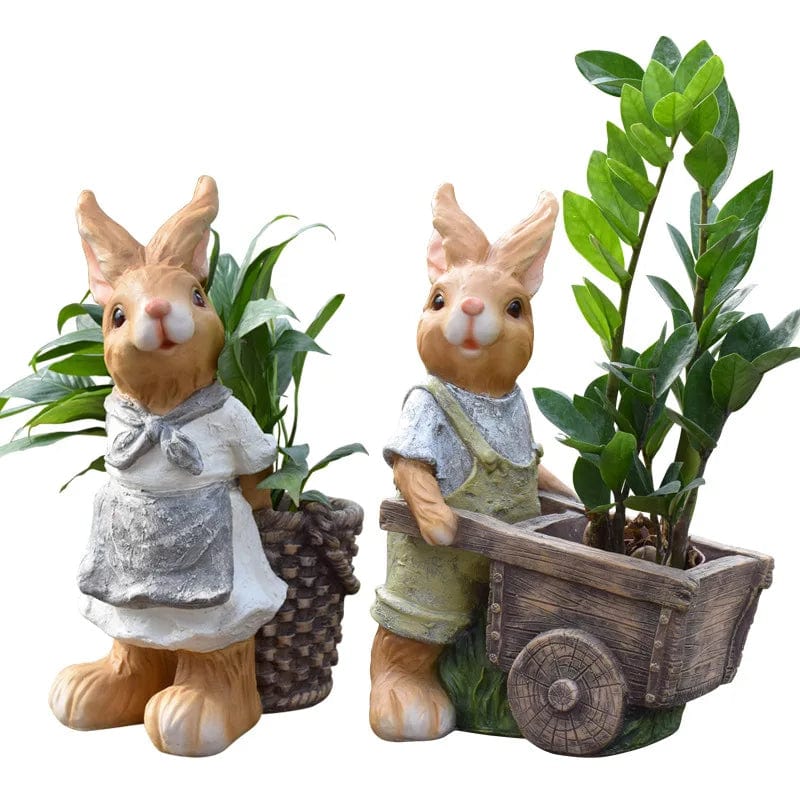Charming Garden Companions: Resin Rabbit Landscape Furnishings for Your Outdoor Haven