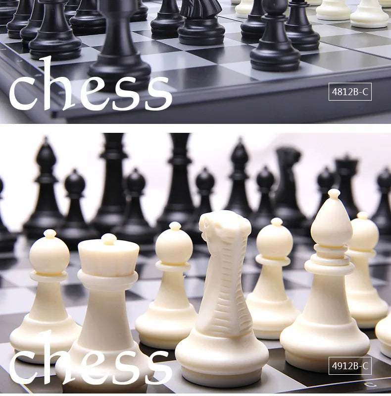 Chess Adventures Unfold: Magnetic Plastic Set - Perfect for Children's Toys and Adult Games