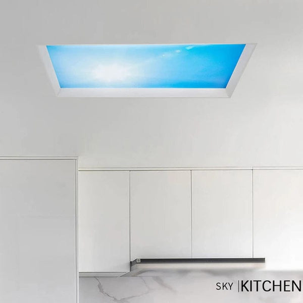 Serene Skies Indoors: Sun Sky Light Skylight Natural Lamp - Blue Sky Embedded Ceiling Lighting for Bedrooms