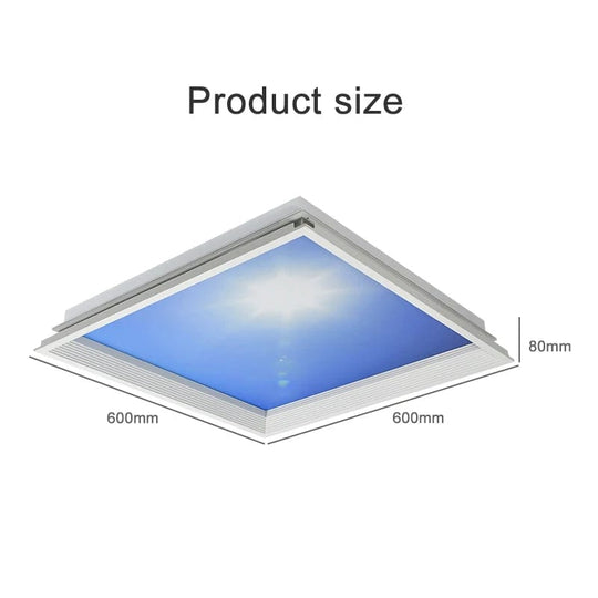 Sky Blue Sophistication: LED Ceiling Panel Lamp - Smart Control for Modern Office Decoration