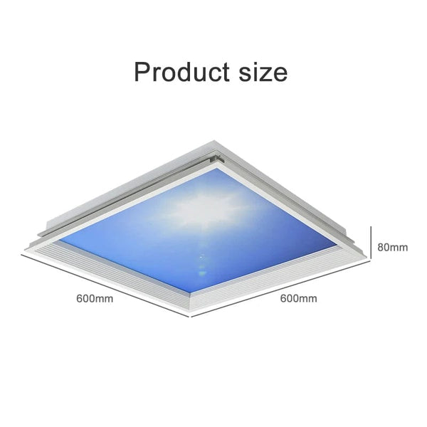 Sky Blue Sophistication: LED Ceiling Panel Lamp - Smart Control for Modern Office Decoration