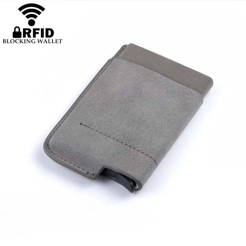 Sophisticated Simplicity: Slim Smart Card Holder PU Leather Wallets with RFID Protection