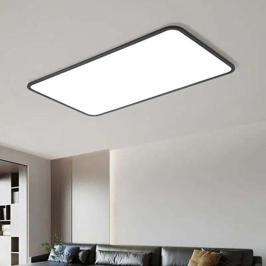 Modern Black Slim LED Ceiling Light - Ideal Home Lighting for Bedroom and Living Room Ceilings