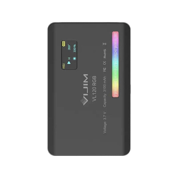ULANZI VL120 RGB Video Light with 3100mAh Rechargeable Battery - Portable Pocket-Sized LED On-Camera Ligh