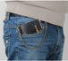 Vintage Charm: Short Minimalist Wallet with Chain - Small Mini Leather Wallet for Men