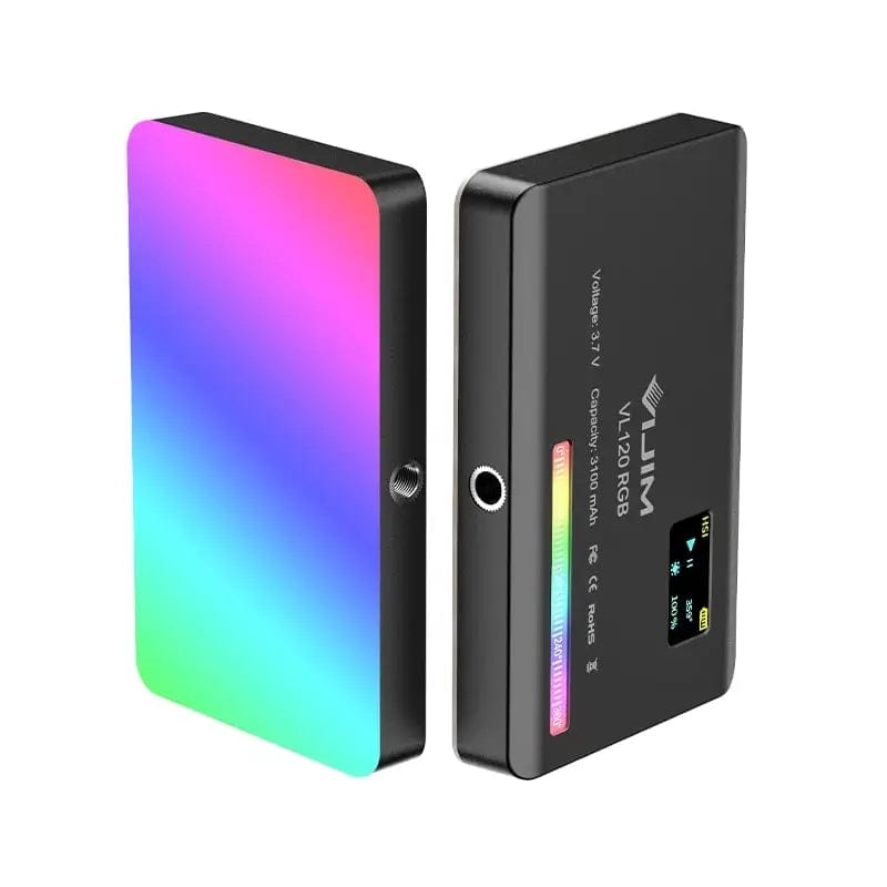 ULANZI VL120 RGB Video Light with 3100mAh Rechargeable Battery - Portable Pocket-Sized LED On-Camera Ligh