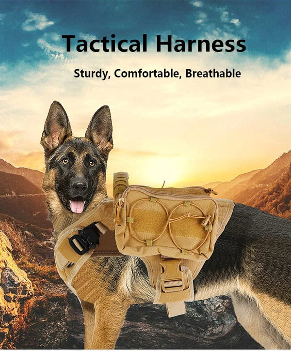 Manufacturer's 1000D Nylon Tactical Dog Harness for Large Pets