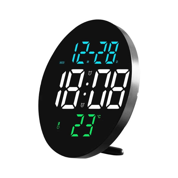 Modern Minimalist LED Digital Wall Clock: Enhance Home Decor with Calendar and Temperature Display