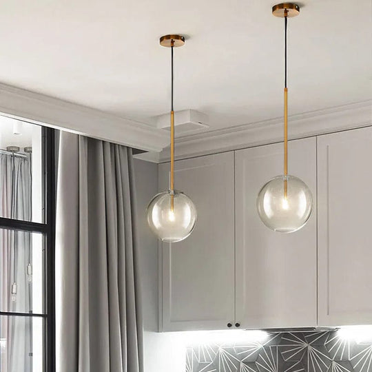 Balls Chandelier - Round Glass Hanging Light for Hotel and Dining Room Decor