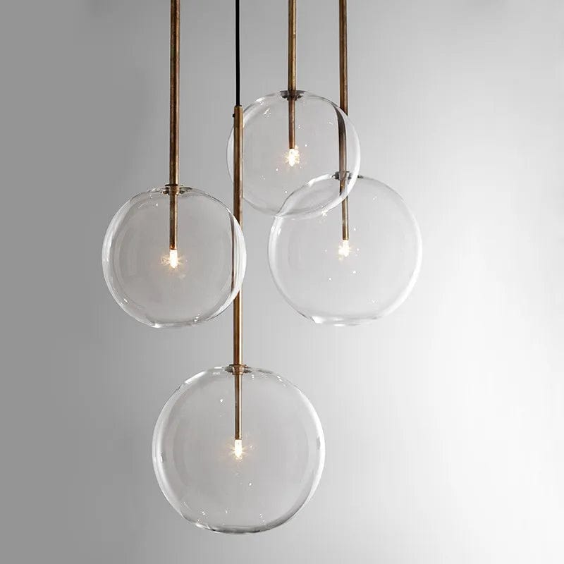 Balls Chandelier - Round Glass Hanging Light for Hotel and Dining Room Decor