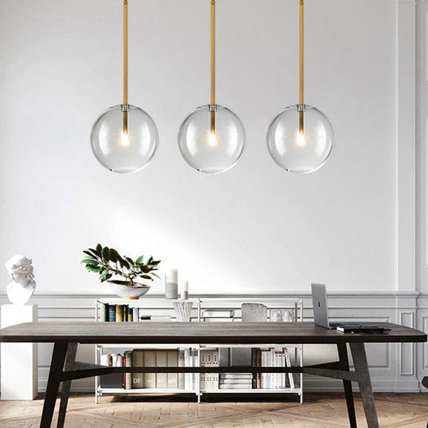 Balls Chandelier - Round Glass Hanging Light for Hotel and Dining Room Decor