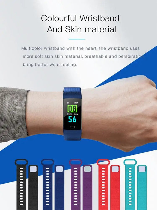 Waterproof Fitness Smart Band with Heart Rate and Blood Pressure Monitoring