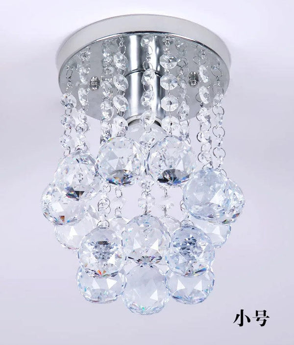 Small Chandelier Ceiling Lamp - 3W LED Crystal Pendant Light for Stylish Hallways