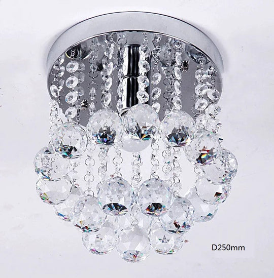 Small Chandelier Ceiling Lamp - 3W LED Crystal Pendant Light for Stylish Hallways