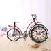 Quirky Vintage Iron Bicycle Table Clock: Bursting with Vibrant Colors