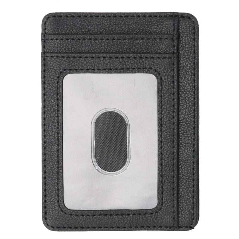 Rfid Anti-magnetic Card Holders: Leather Card Holder Wallet for men