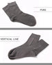 Diabetic Breathable socks anti odor black organic bamboo fiber socks vertical line deodorant crew socks