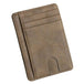 Rfid Anti-magnetic Card Holders: Leather Card Holder Wallet for men