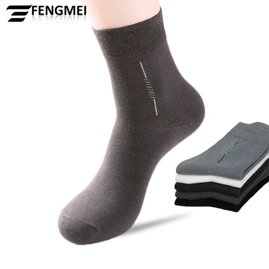 Diabetic Breathable socks anti odor black organic bamboo fiber socks vertical line deodorant crew socks