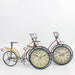 Quirky Vintage Iron Bicycle Table Clock: Bursting with Vibrant Colors